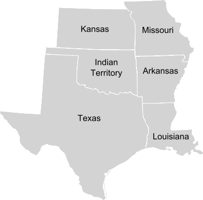 Map of the Trans-Mississippi Region