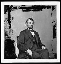 US President Abraham Lincoln in 1864