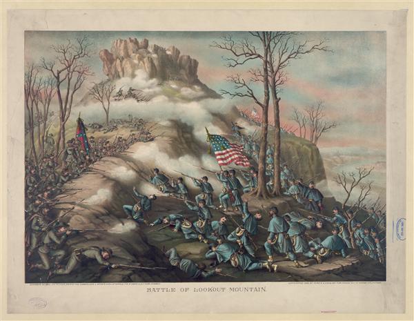 Battle of Lookout Mountain--November 24, 1863 - Union 4th & 14th Corps, Army of the Cumberland & Geary's Div. of 12th Corps, and Confederate 11th & 15th Corps, Army of Tennessee engaged