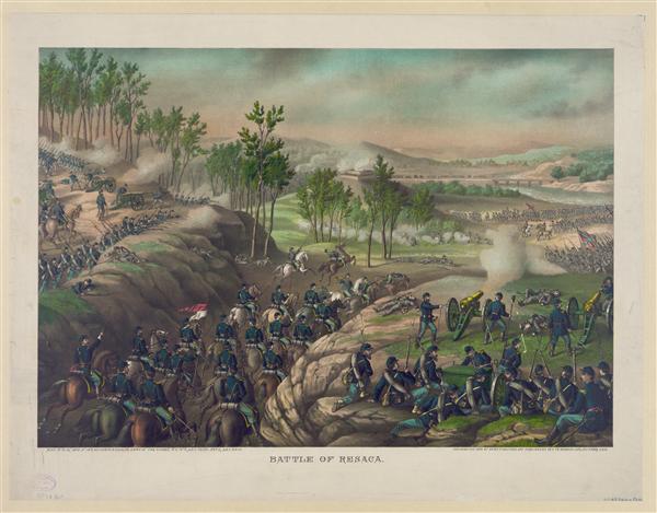 Battle of Resaca--May 13 to 16, 1864, created by Kurz & Allison