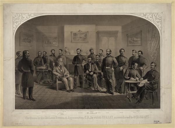 robert e lee surrender. in which General Lee