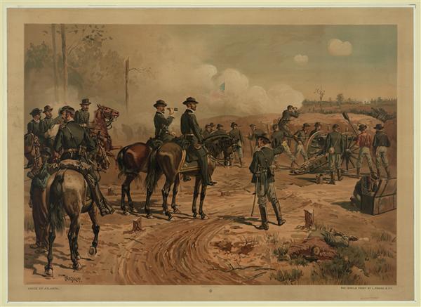 Union General William T. Sherman at the Siege of Atlanta, created by Thulstrup