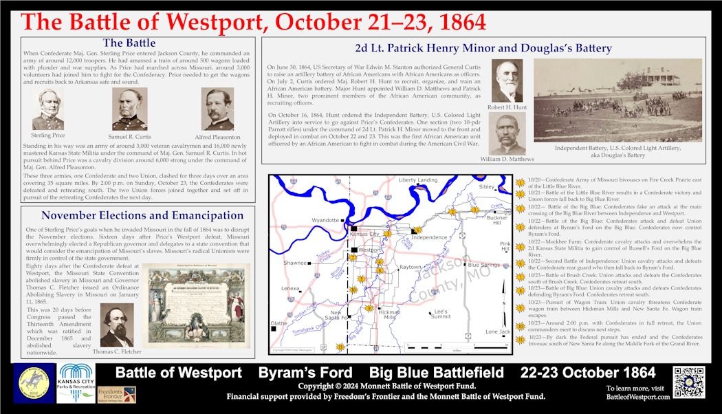 Battle of Westport Historical Marker Panel