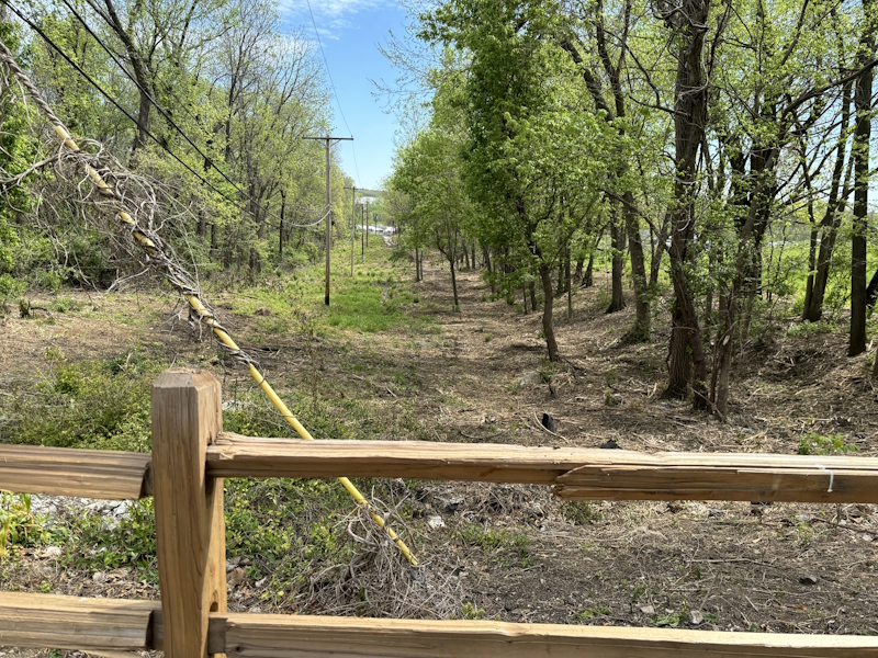 View from tour stop looking east down power line