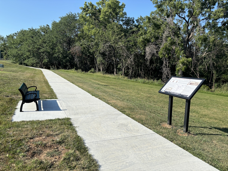 Battle of Westport Historical Marker at Start of Bloody Hill Trail