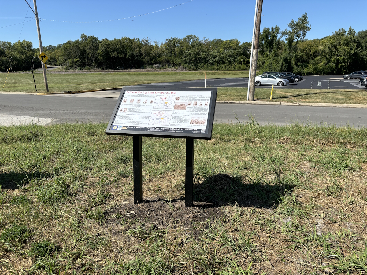 Battle of the Big Blue, October 23, 1864 historical marker Battle of the Big Blue, October 23, 1864 historical marker
