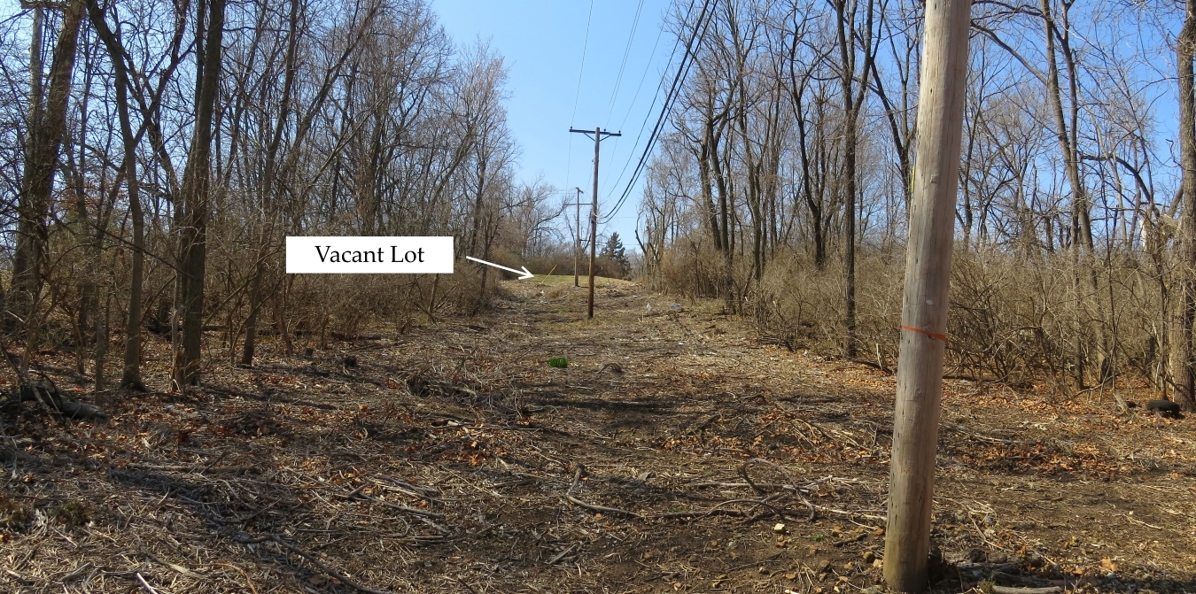 Annotated view looking west toward Elmwood Avenue tour stop