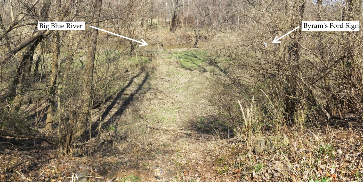 Looking toward Blue River from Freeman's Skirmish Line tour stop