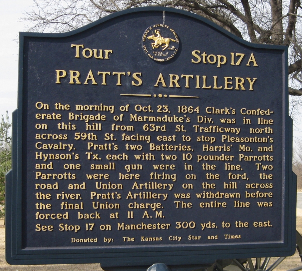 Historical Marker 17A from Battle of Westport Auto Tour Historical Marker 17A from Battle of Westport Auto Tour