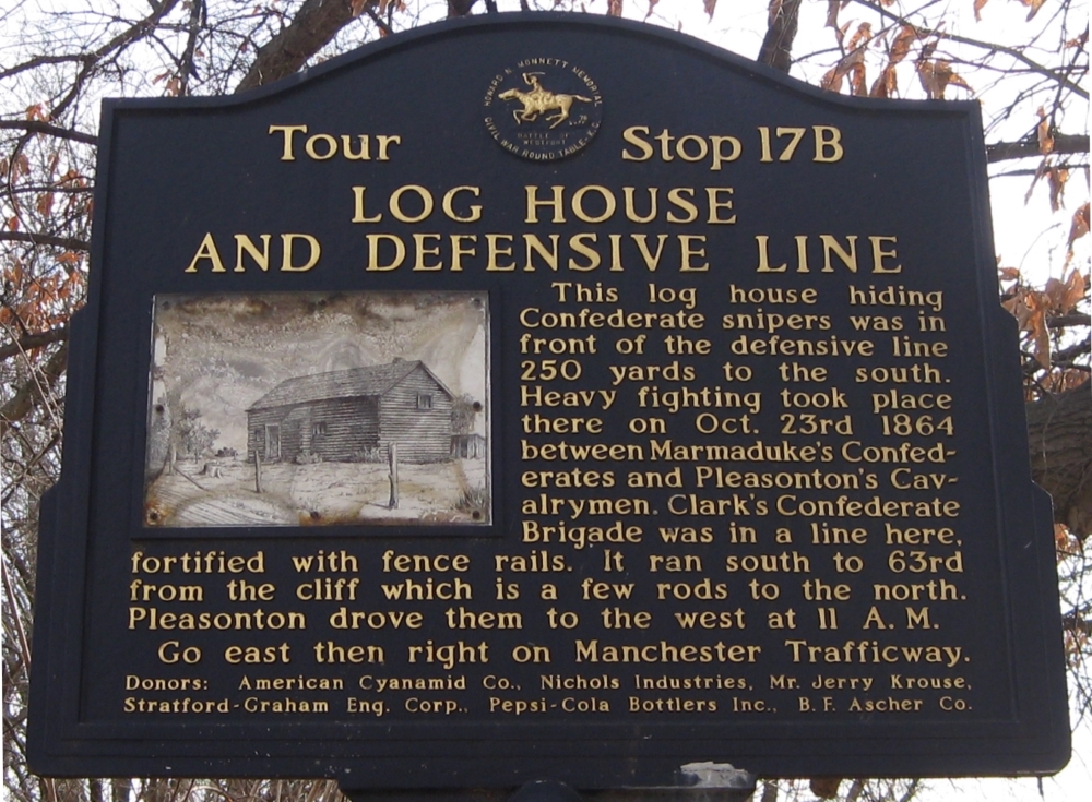 Historical Marker 17B from Battle of Westport Auto Tour Historical Marker 17B from Battle of Westport Auto Tour