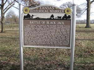 The Battle of Black Jack Historical Marker