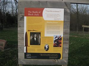 Black Jack Battlefield Interpretive Sign - Left