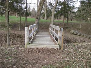 Black Jack Battlefield Self-Guided Tour Stop #4 - Foot bridge over Captains Creek