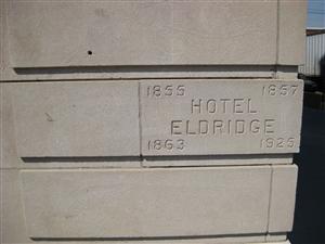 Corner Stone of the Eldridge Hotel