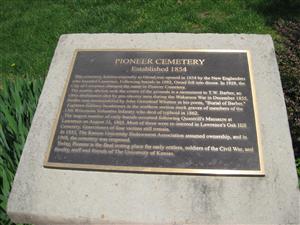 Pioneer Cemetery Historical Marker