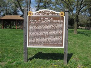 Lecompton, Capital of Kansas Territory Historical Marker