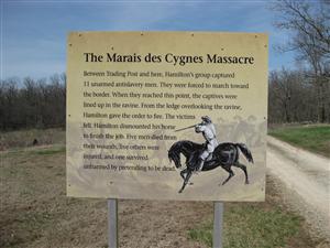 Marais des Cygnes Massacre State Historic Site Interpretive Sign #6