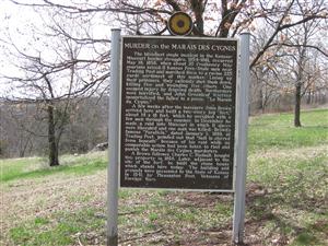 The Murder on the MARAIS DES CYGNES Historical Marker