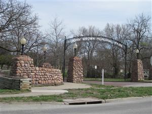 Entrance to the John Brown State Historic Site in Osawatomie, Kansas