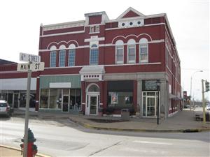 The Osage Valley Block building on the site of the old Osage Valley Hotel