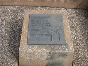 Twin Trees Marker at John Brown State Historic Site in Osawatomie, Kansas