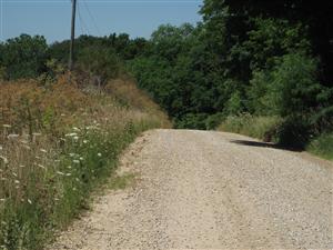 From Federal troops perspective looking west along Rocheport Road from the 'Federal Line of Battle' tour stop