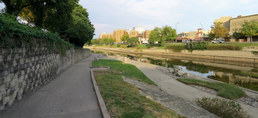 View of tour stop along south side of Brush Creek