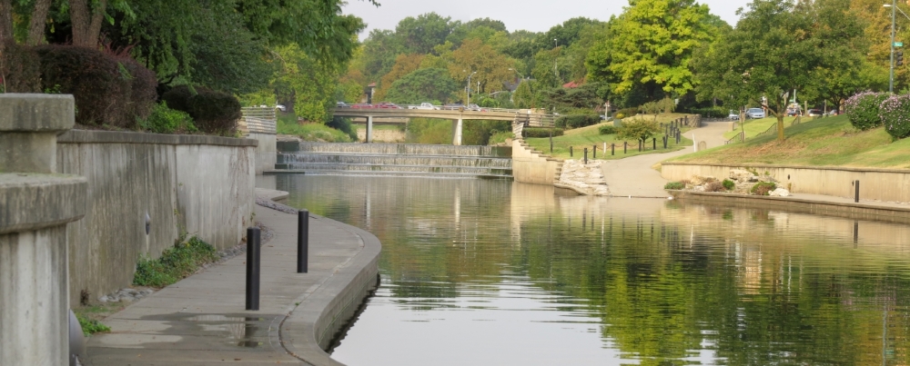 View looking west along south side of Brush Creek