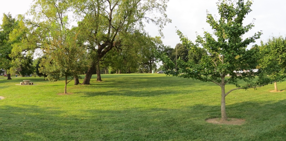 View from tour stop looking south in Loose Park