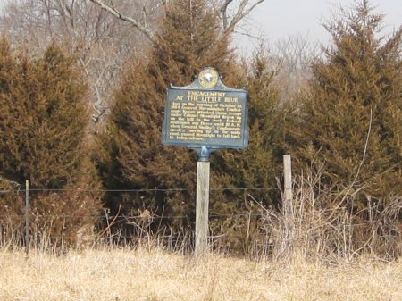 Historical Marker “Engagement at the Little Blue” (photo by theCivilWarMuse)