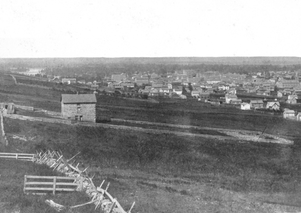 1867 photo taken from the Mt. Oread entrenchments