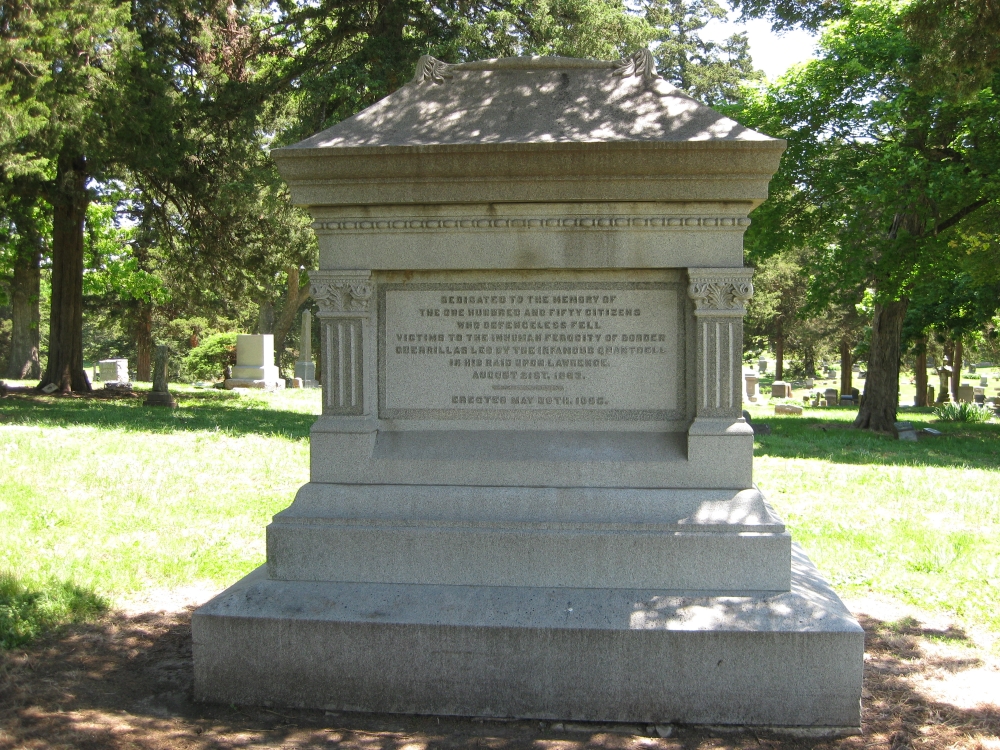 Quantrill’s Raid Monument in Oak Hill Cemetery