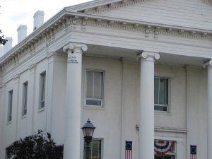 Cannonball in Pillar of Lafayette County Courthouse