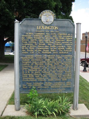 Historical Marker - Lexington, Missouri Side 2