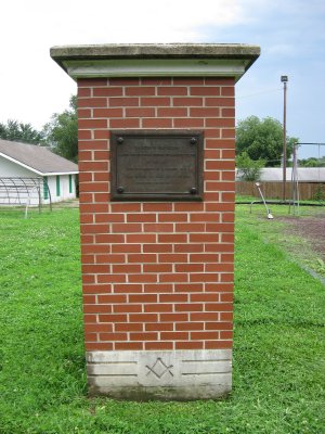 Masonic College Building Pillar, Lexington Missouri