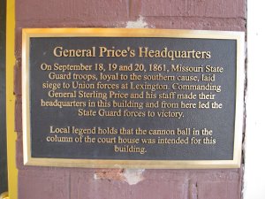 Historical Marker - General Price's Headquarters