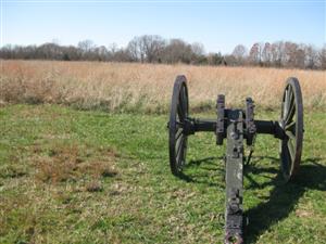 Gun Carriage Marking Location of Confeddrate Line at Clemens Field