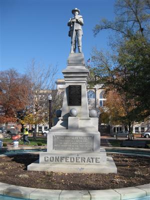 Confederate Memorial in Bentonville Town Square