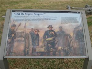 Dat De Shpot, Sergent Interpretive Sign