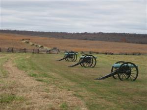 Federal Artillery Line at Pea Ridge Battlefield