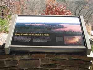 Fiery Finale on Ruddick's Field Interpretive Sign