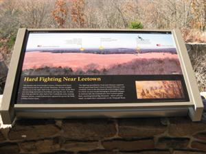 Hard Fighting Near Leetown Interpretive Sign