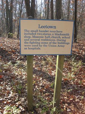 Leetown Sign on Wire Road