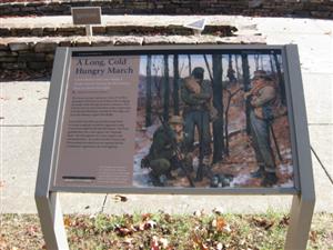 A Long, Cold, Hungry March Interpretive Sign