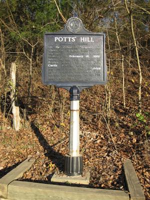 Pott's Hill Historical Marker