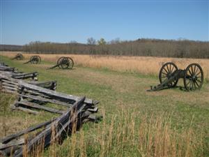 Gun Carriages Marking Location of Federal Batteries at Ruddick's Field