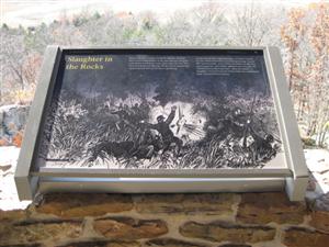 Slaughter In The Rocks Interpretive Sign