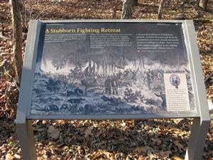 A Stubborn Fighting Retreat Interpretive Sign