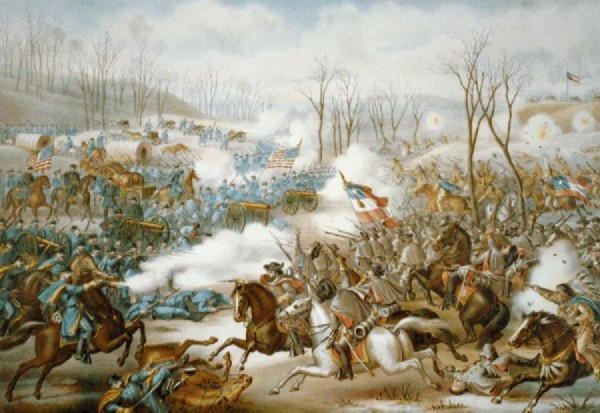 Battle of Pea Ridge painted by Kurz and Allison