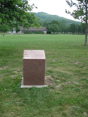 Battle of Pilot Knob Historical Marker: Pilot Knob Mountain with Pilot Knob Mountain in the background